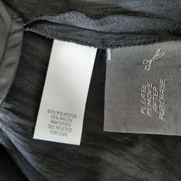 Simply VERA WANG Sleeveless Empire Waist Mini Dress Black Sz 14 - Picture 11 of 11